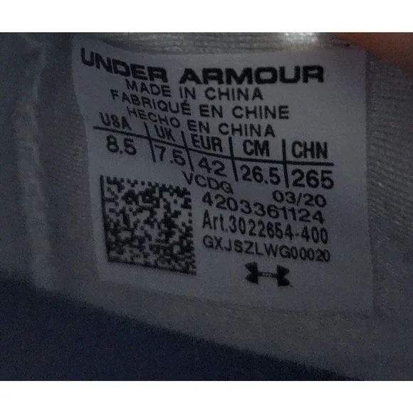 New Under Armour Spotlight Lux MC Blue Football Cleats 3022654-400 Mens Size 8.5 - Picture 9 of 9